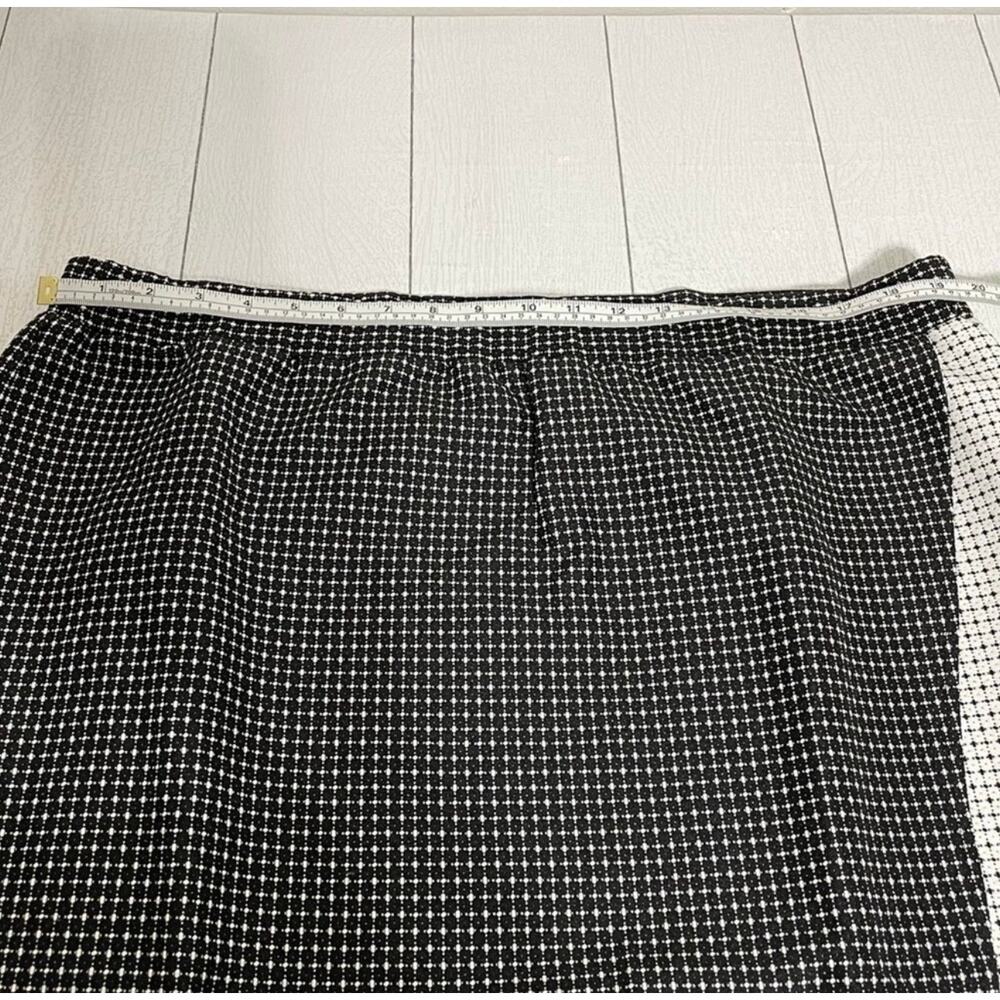 JESSICA LONDON Black and White Box Plaid Faux Wrap Skirt Size 18/20 NWT - Picture 4 of 10